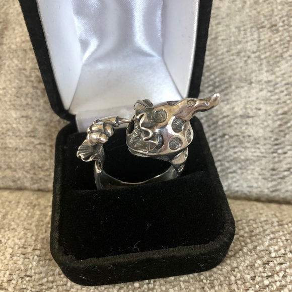 Unique & Unusual Sterling Jester Creature Ring❣️ - Picture 5 of 8